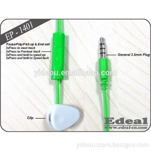 In stock Mobile phone in ear wired earphone with microphone